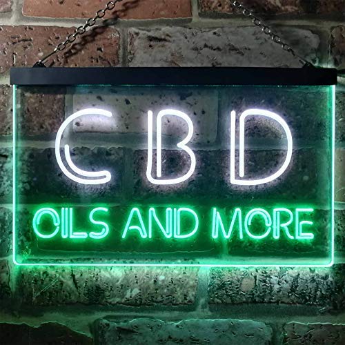 Oils CBD Dual LED Neon Light Sign